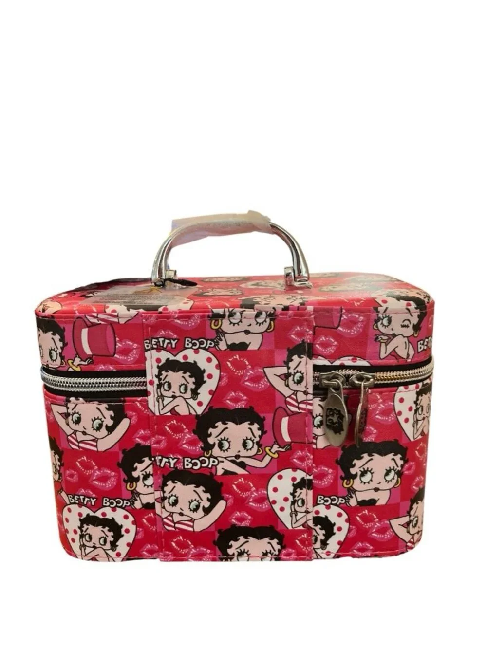 Betty Boop Hard Shell Cosmetic Train Case Travel Beauty Makeup Bag NWT